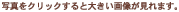 写真をクリックすると大きい画像が見られます。